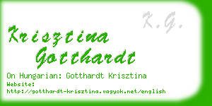 krisztina gotthardt business card